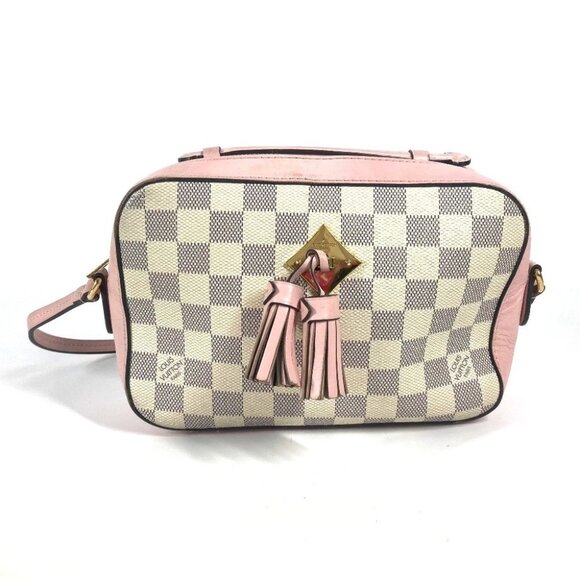 LOUIS VUITTON N40155 Damier Azur Saintonge Pochette with Tassel Shoulder Bag - Picture 1 of 16